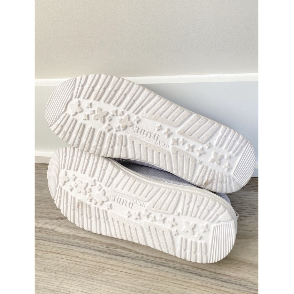 Hey Dude Womens Wendy Sox Shoe 9 Sox White Taping Slip‎ On Lightweight - Picture 9 of 11